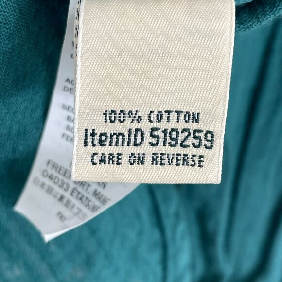 NEW LL Bean Womens Large Teal Cloud Gauze Shirt Long Sleeve Button Up Top - Picture 4 of 7